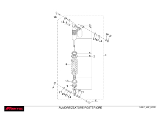 Rear absorber - Fantic XXF 250 2022