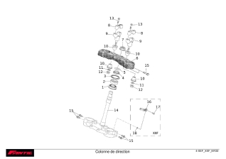 Colonne de direction - FANTIC XXF 250 2022