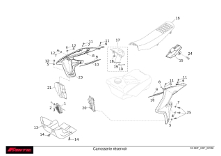 Carrosserie réservoir - FANTIC XXF 250 2022