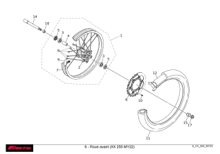 Roue avant pour FANTIC 250 XX de 2022