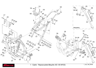 Frame - Footpegs - Stand - FANTIC XE 125 2022