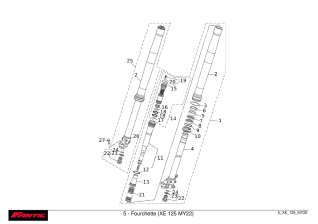 Fourche - FANTIC XE 125 2022