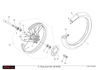 Front wheel - FANTIC XE 125 2022