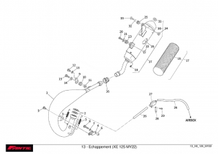 Echappement - FANTIC XE 125 2022