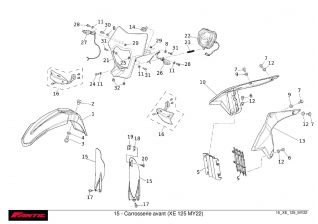 Carrosserie avant - FANTIC XE 125 2022