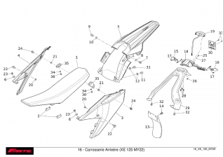 Rear Bodywork - FANTIC XE 125 2022