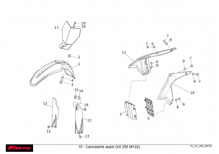 Carrosserie avant pour FANTIC 250 XX de 2022