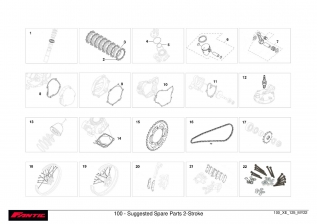 100 - Suggested Spare Parts 2-Stroke - FANTIC XE 125 2022