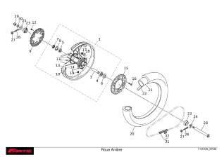 Roue arrière- FANTIC XX 125 EVO 2022