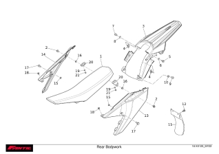 Rear Bodywork - FANTIC XX 125 EVO