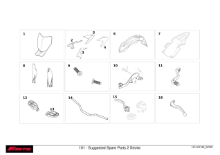 101 - Suggested Spare Parts 2 Stroke - FANTIC XX 125 EVO