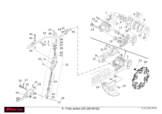 Frein arrière pour FANTIC 250 XX de 2022