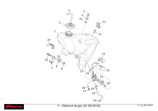 Réservoir d'essence pour FANTIC 250 XX de 2022