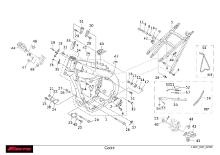 Frame - Footpegs - Stand - Fantic XEF 250 2022