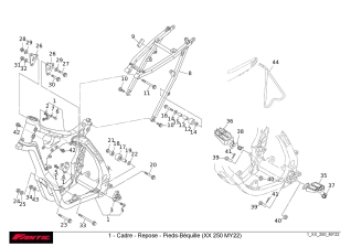 Frame Footpegs Stand for FANTIC 250 XX 2022