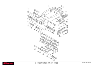 Bras Oscillant pour FANTIC 250 XX de 2022