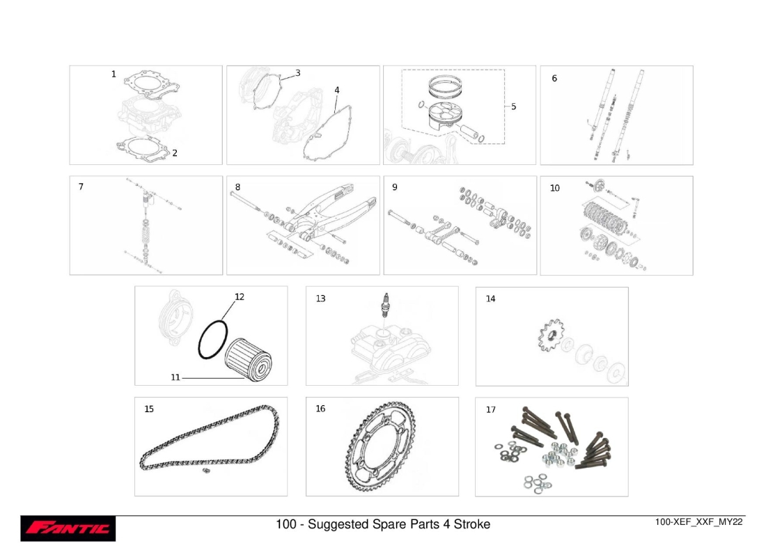 36 - 100 - Suggested Spare Parts 4 Stroke