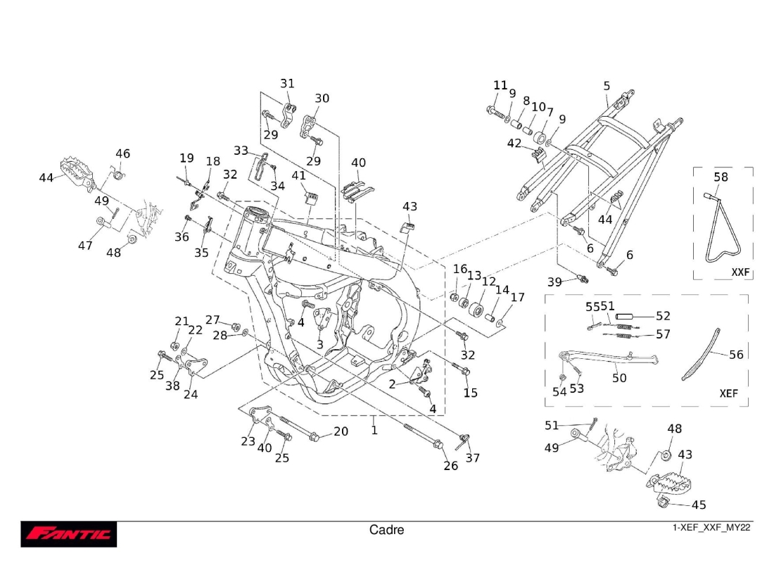 1 - Frame - Footpegs - Stand